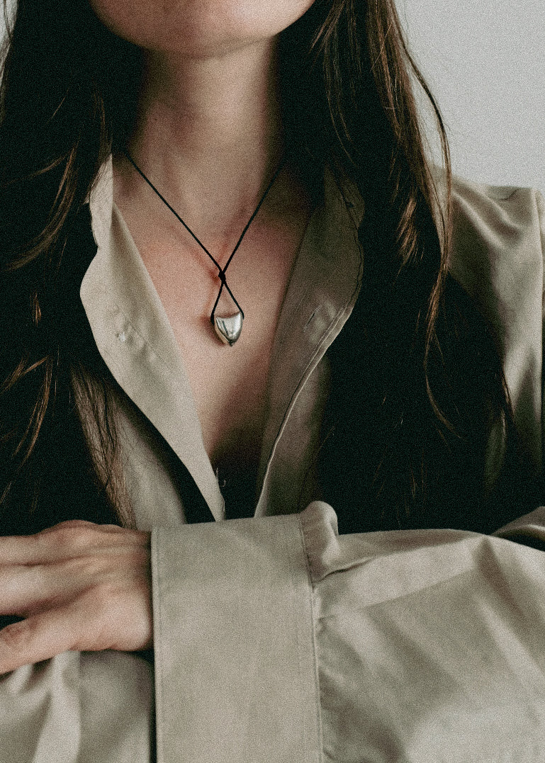 Small Collaboration With Time Container Cord Necklace