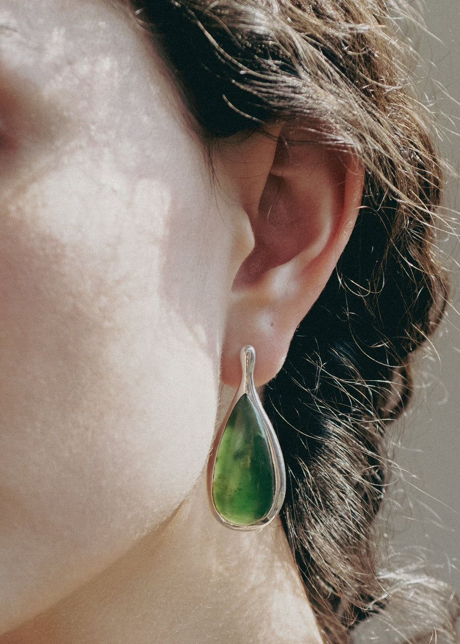 Poele Earrings in Jade
