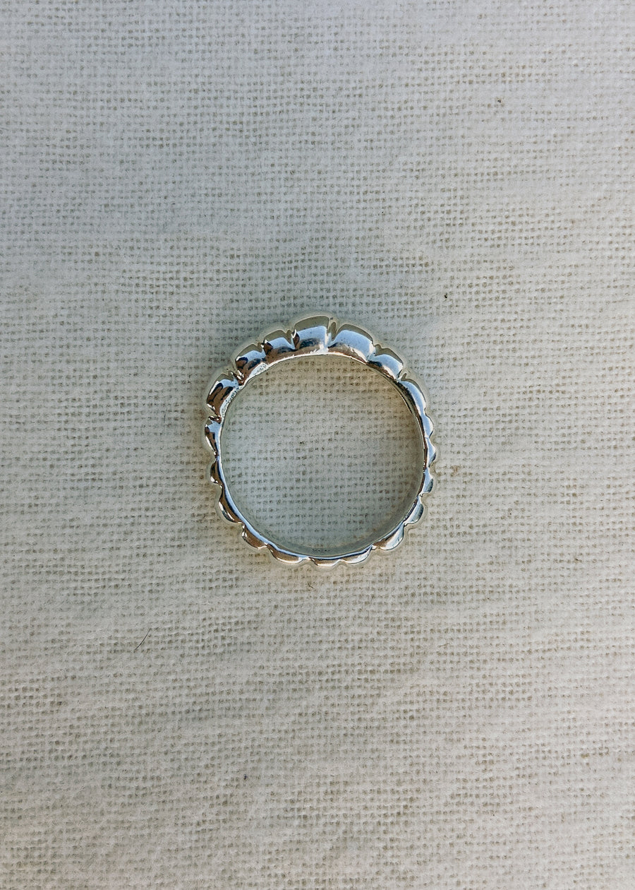 Caterpillar Ring in Silver