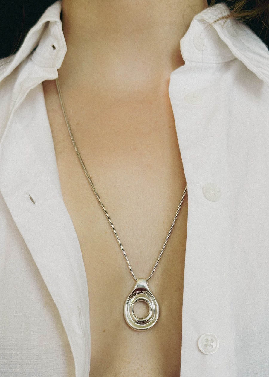 Small Oval Mirror Necklace